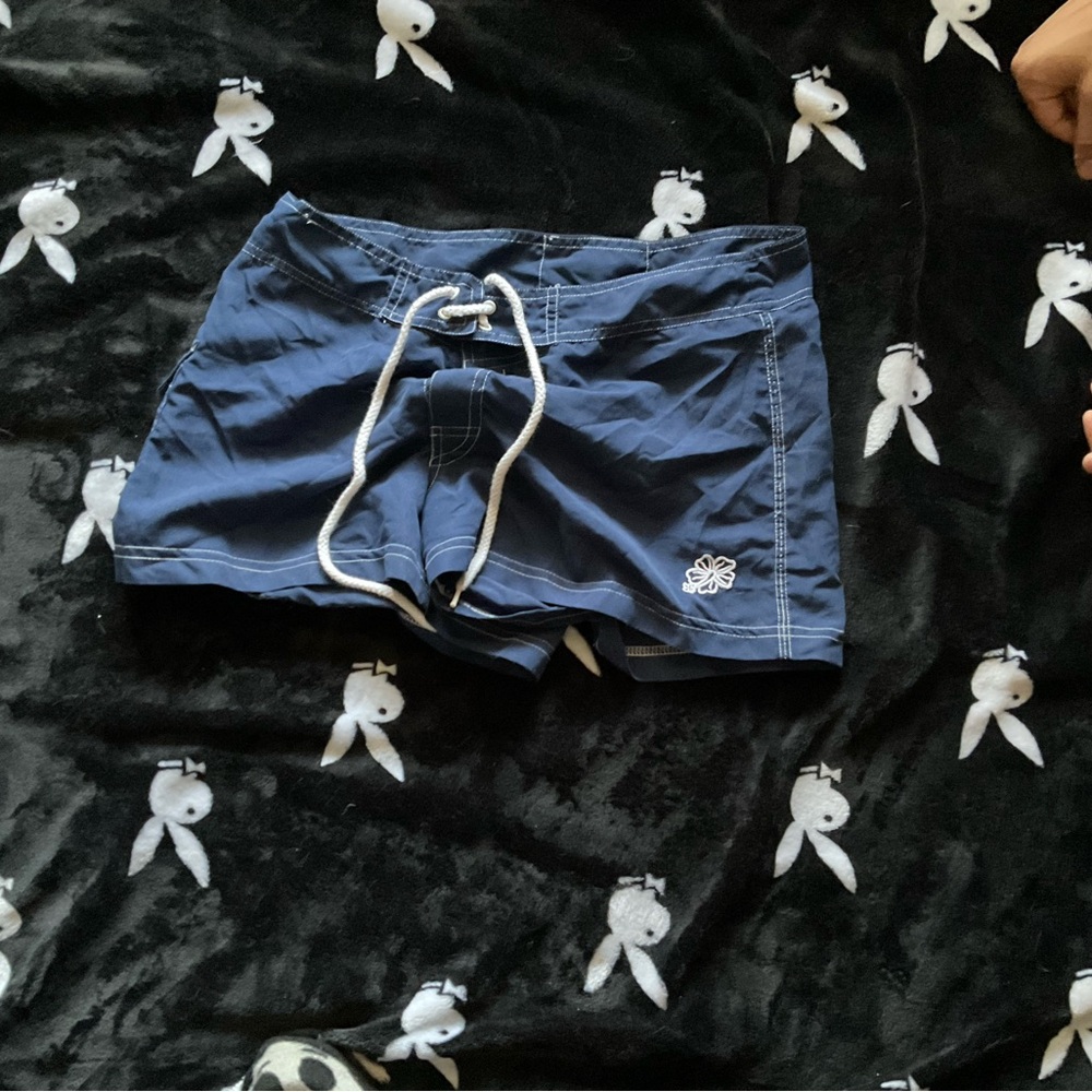 Navy Blue Swim Shorts with Drawstring
